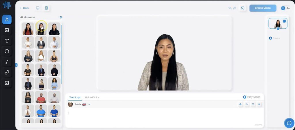 Choose your video Humatar
